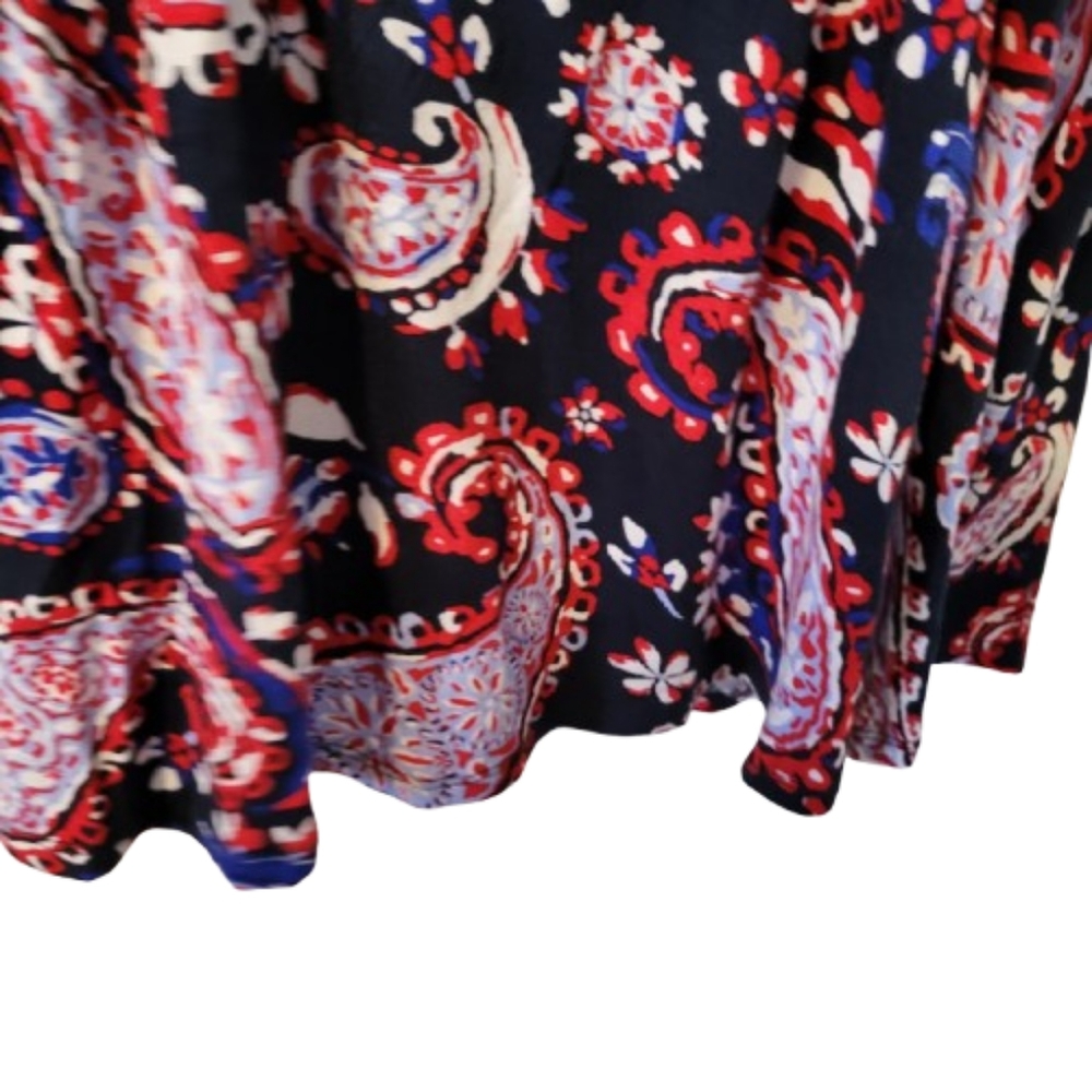 Kim Rogers Paisley Print Short Sleeve Shirt Size 1X NEW - Picture 5 of 5